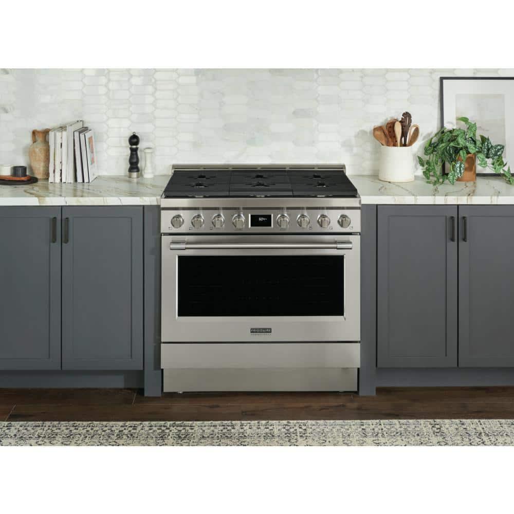 Frigidaire Pcfg3670a 36" Wide 4.4 Cu. Ft. Free Standing Gas Range - Stainless Steel