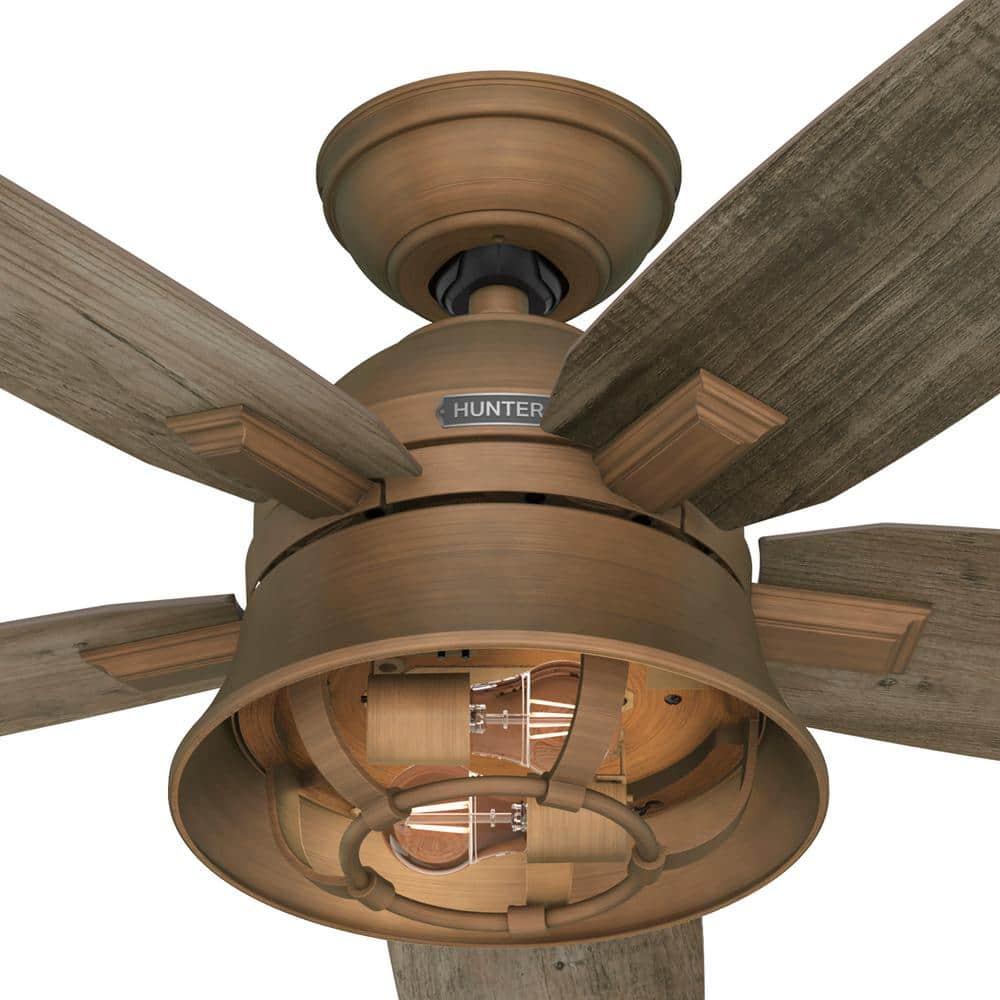 Hunter Fan 52" Hampshire 5 - Blade Ceiling Fan With LED Light Kit And Handheld Remote