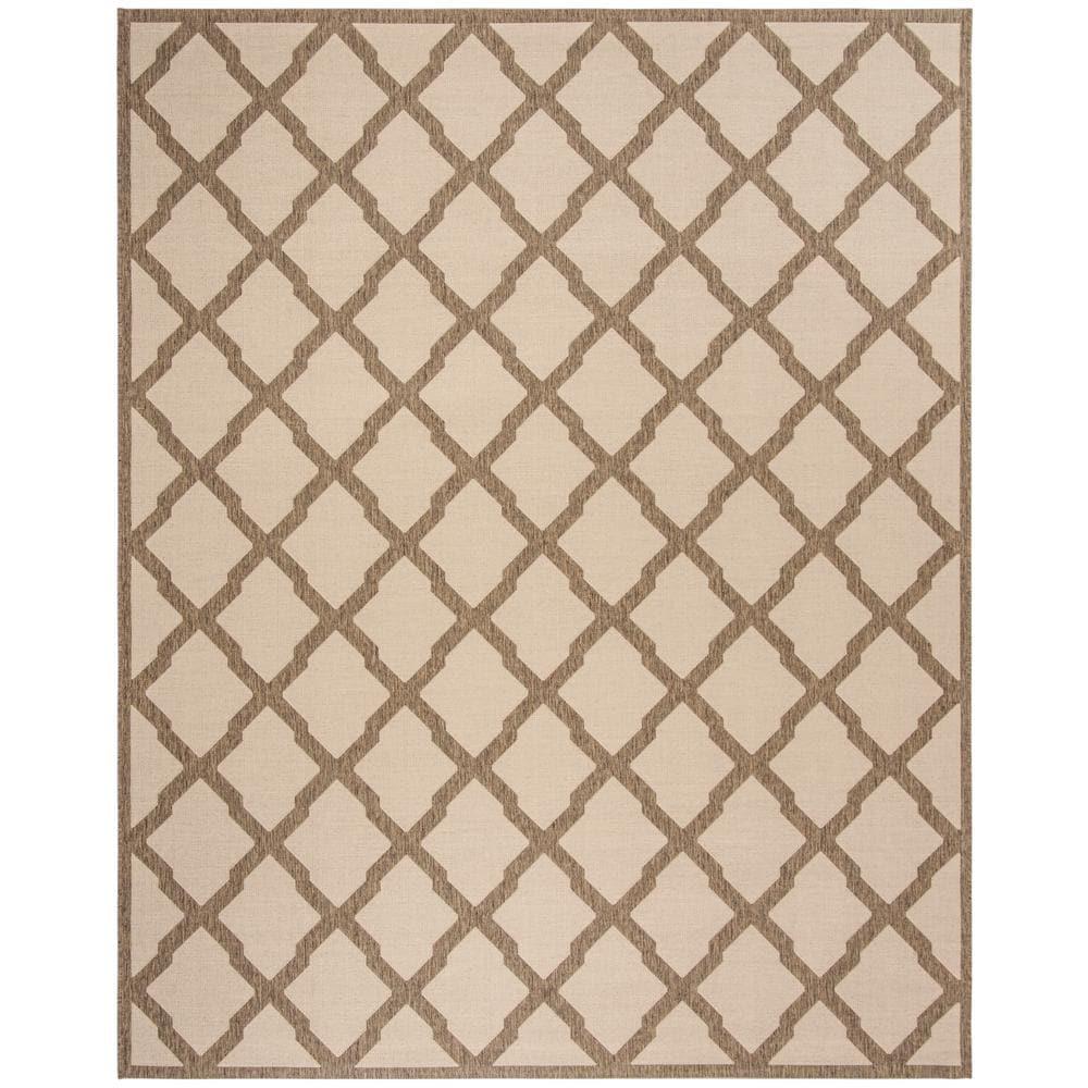 Beach House BHS122 Power Loomed Indoor/Outdoor Area Rug - Cream/Beige - 9'x12' - Safavieh