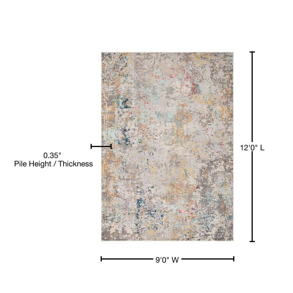 Madison MAD453 Power Loomed Indoor Area Rug - Grey/Gold - 9'x12' - Safavieh
