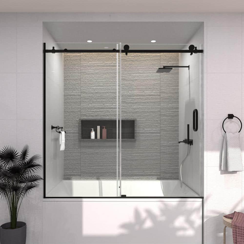 60'' - W x 60'' H Door Semi-Frameless Tub Door with