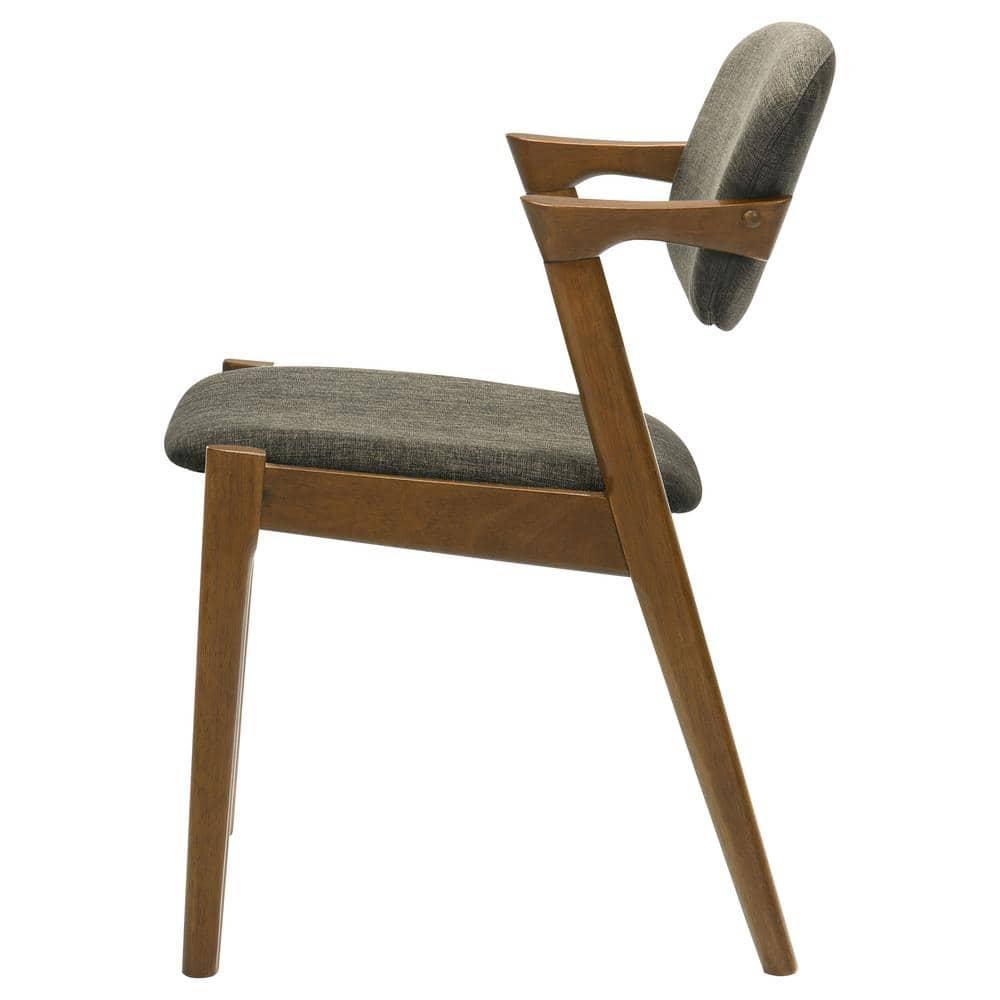 Saltoro Sherpi Wooden Modern Dining Side Chair, Gray, Set of 2