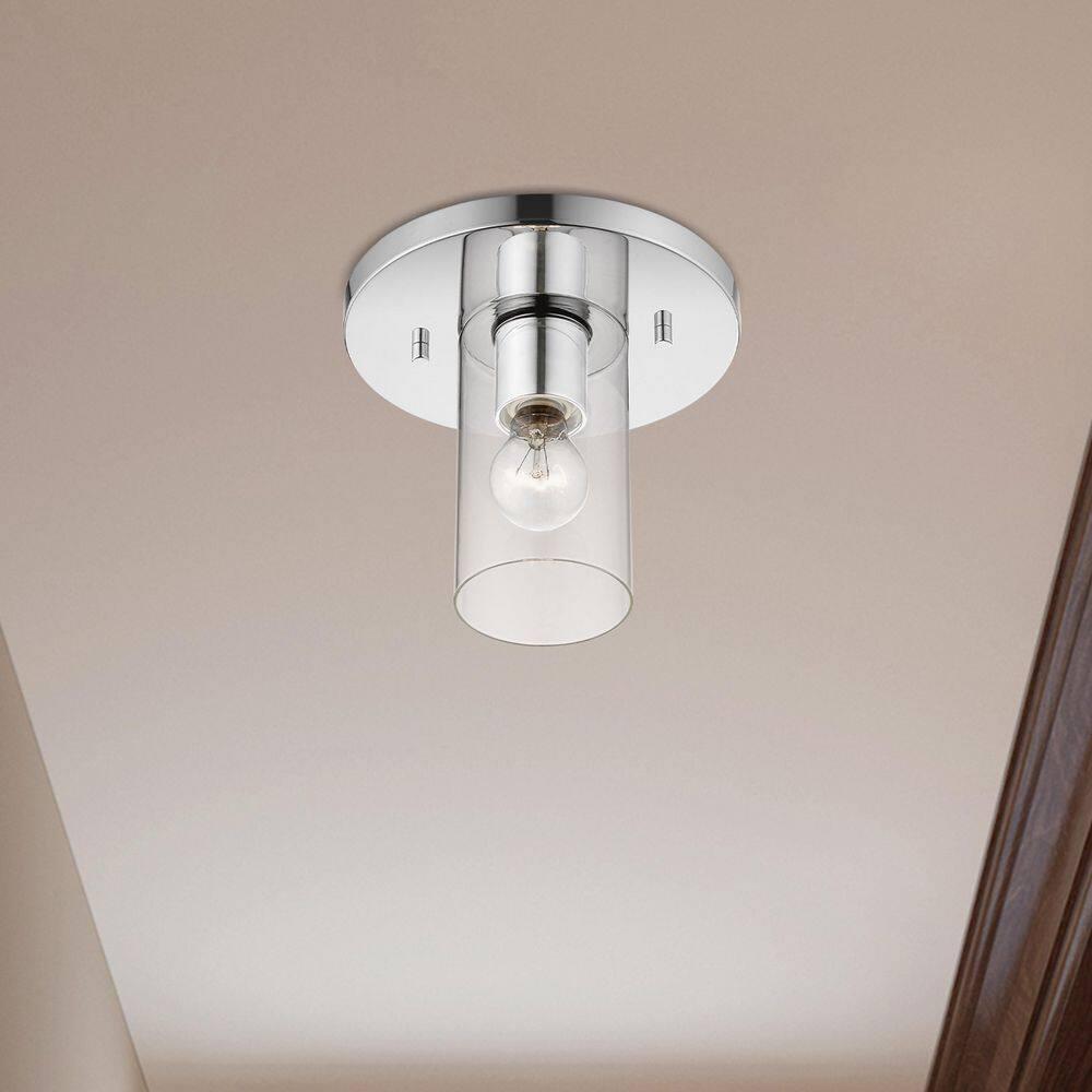 Livex Lighting Zurich 1 - Light Flush Mount in  Polished Chrome