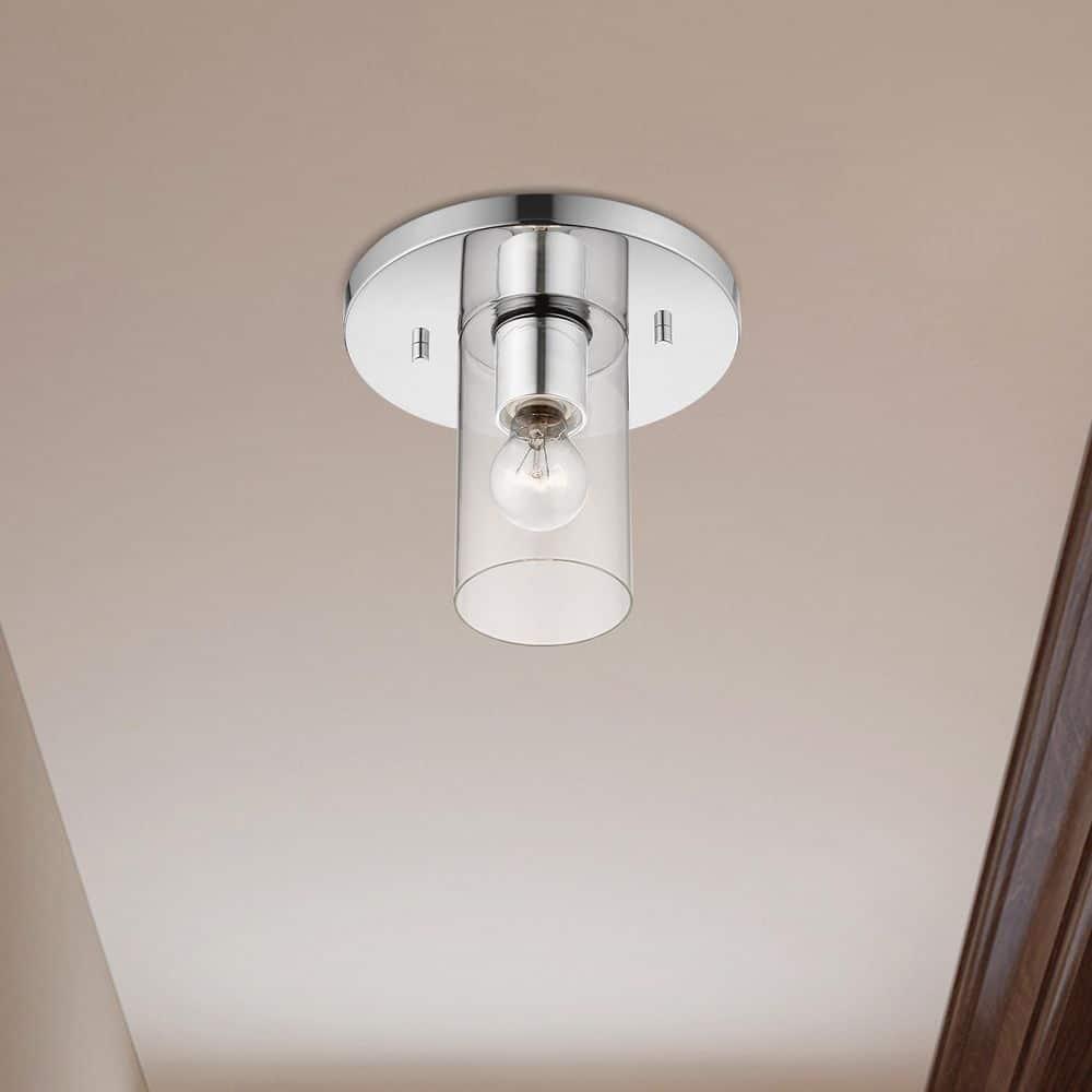 Livex Lighting Zurich 1 - Light Flush Mount in  Polished Chrome