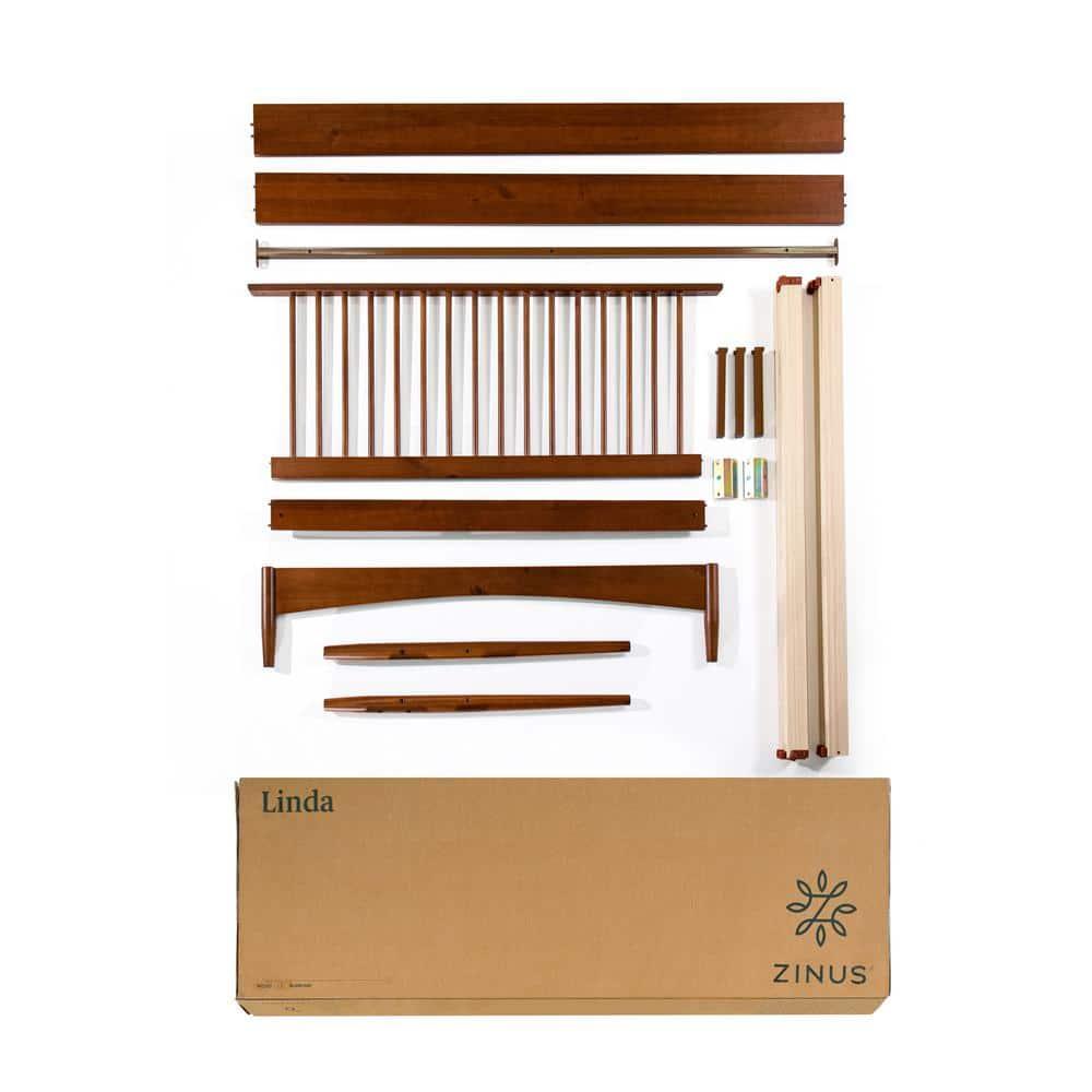Rashay Mid-Century Modern Solid Wood Spindle Platform Bed