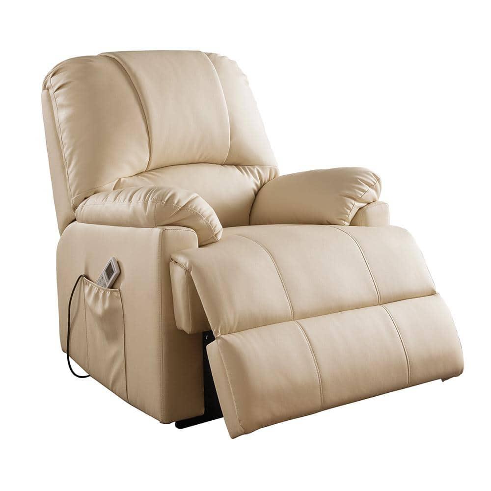ACME Ixora Recliner with Power Lift and Massage in Beige