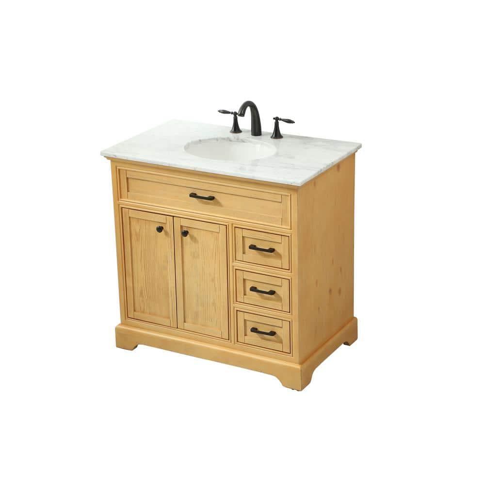 Birch Lane™ Hermes 36'' Single Bathroom Vanity with Marble Top