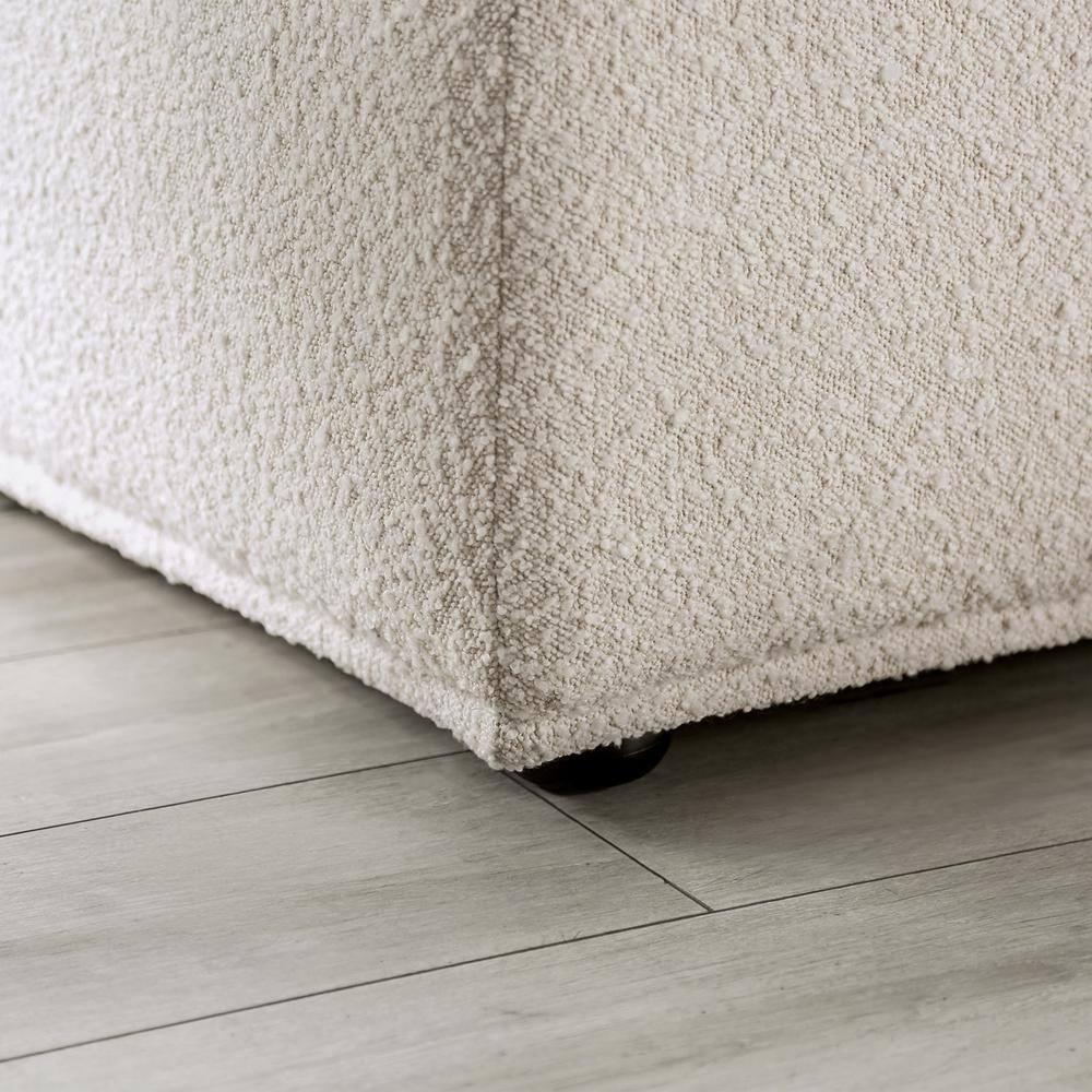 HOMES: Inside + Out 5pc Povoa 159" Modular Curved Sectional Sofa Modern Boucle with Extendable Backrest Beige