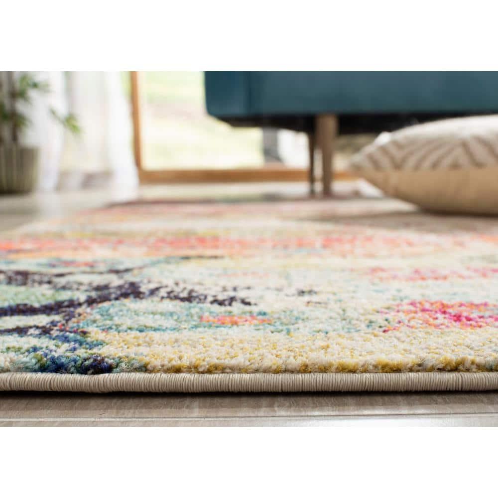 Monaco MNC222 Power Loomed Indoor Area Rug - Multi - 5'x5' - Safavieh