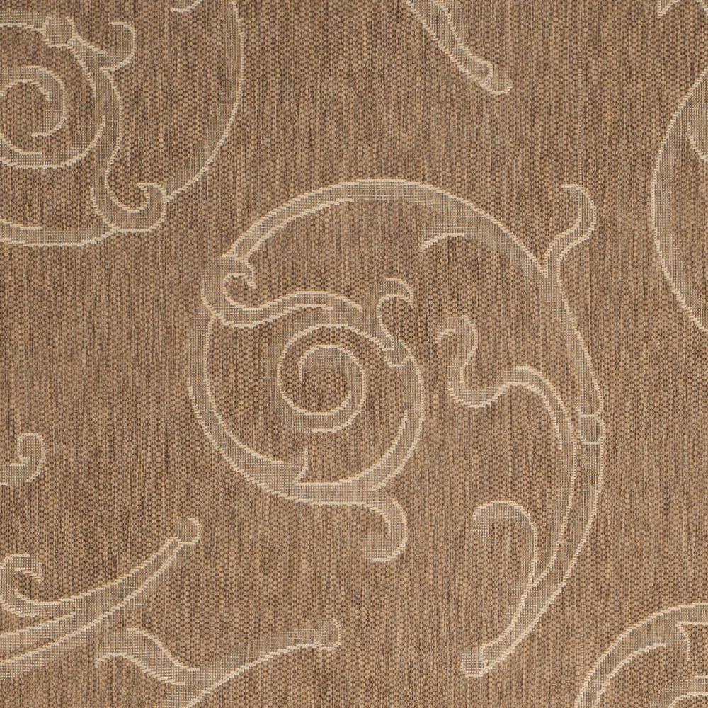 SAFAVIEH Courtyard Daniel Floral Indoor/Outdoor Area Rug, 9' x 12', Brown/Natural