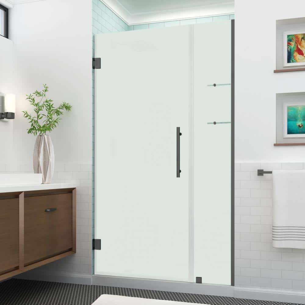 Aston Sdr960f-4329-10 Belmore Gs 72" High X 43" Wide Hinged Frameless Shower Door - Black