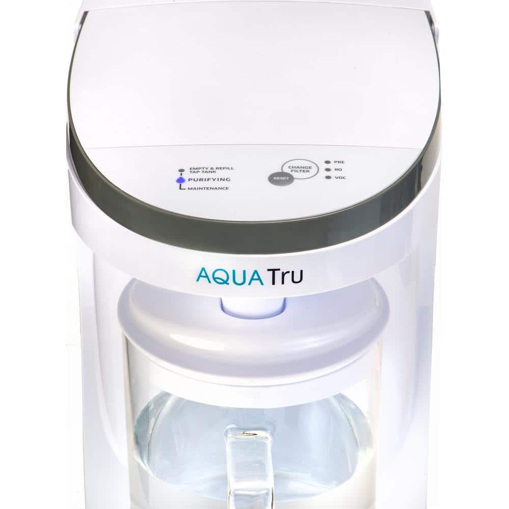 AquaTru Carafe Countertop Glass Water Purifier, 64 Fl Oz