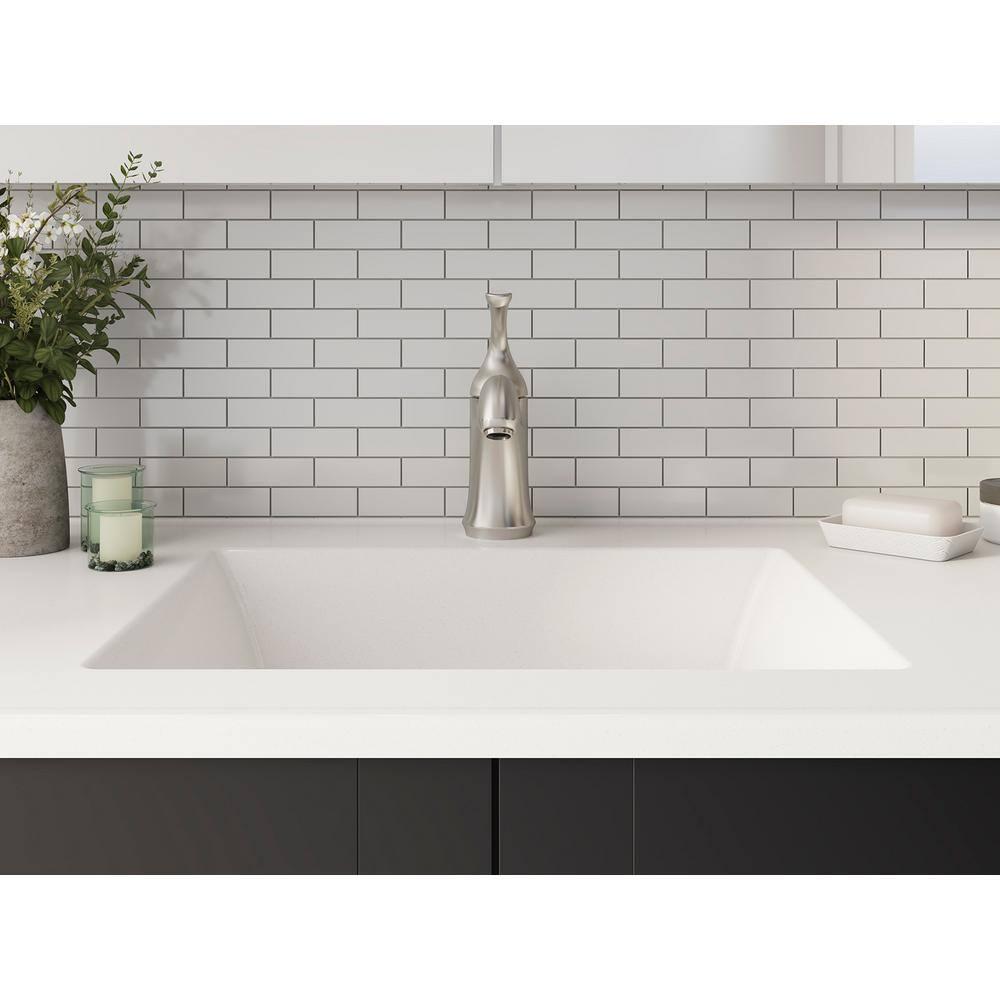Forté Single-Handle Bathroom Sink Faucet with Drain Assembly and Escutcheon Plate, 1.2 GPM