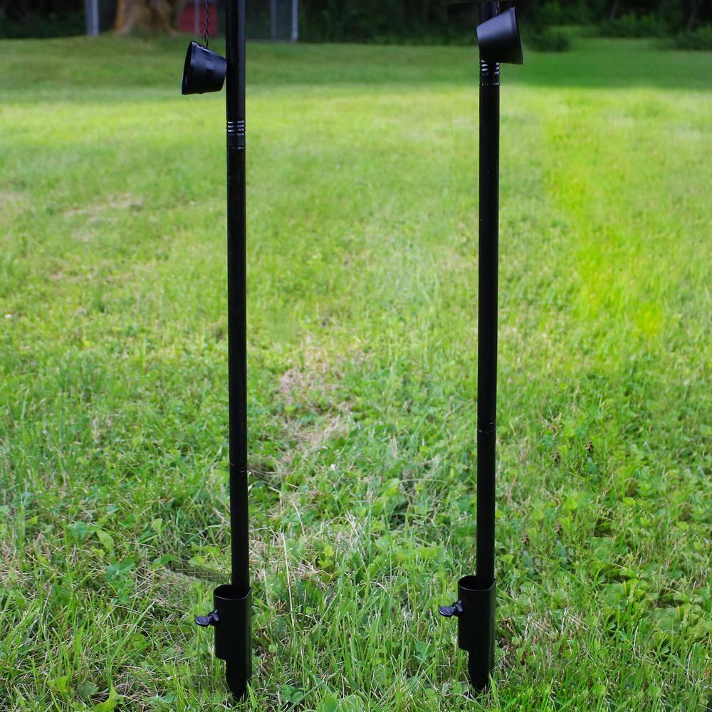 Sunnydaze Outdoor Adjustable Height Glass and Metal Swirl Patio and Lawn Torch Set - Red - 2pk