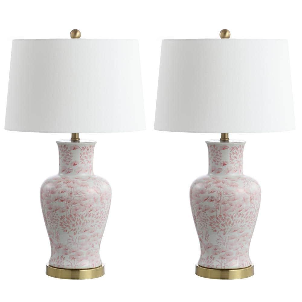 Calli Table Lamp (Set of 2) - Pink/White - Safavieh.