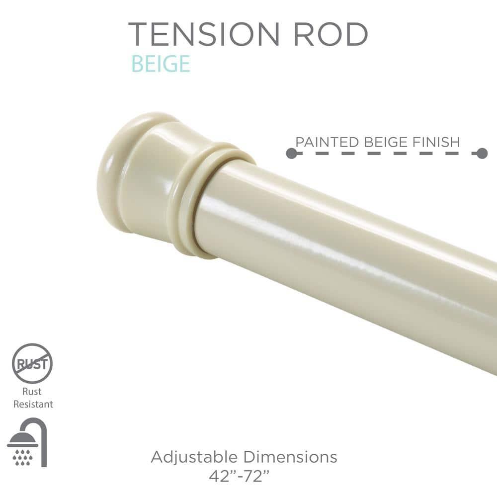 Bath Bliss 42'' Straight Tension Shower Curtain Rod