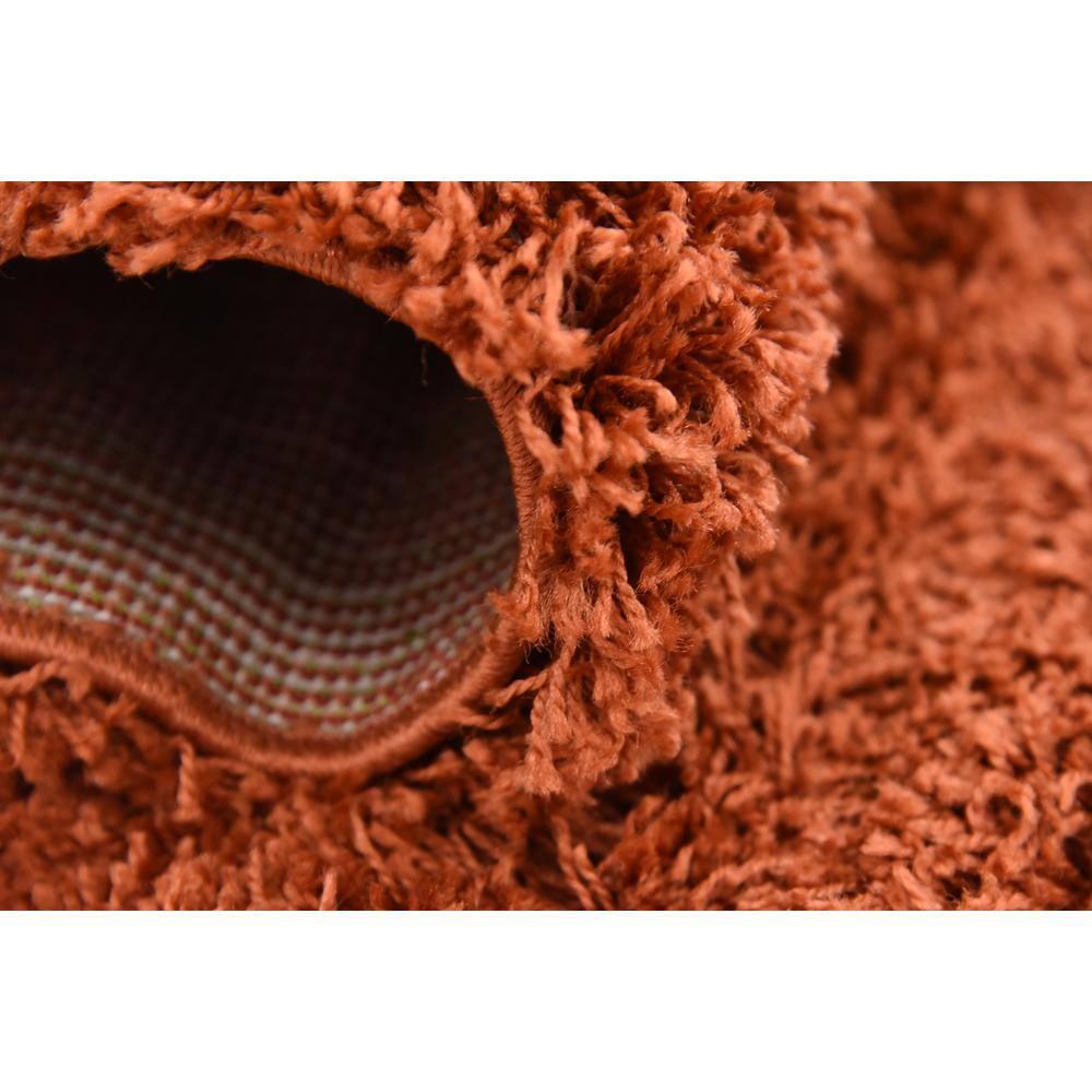 Unique Loom 4' 1 x 6' 1 Solid Shag Terracotta Area Rug