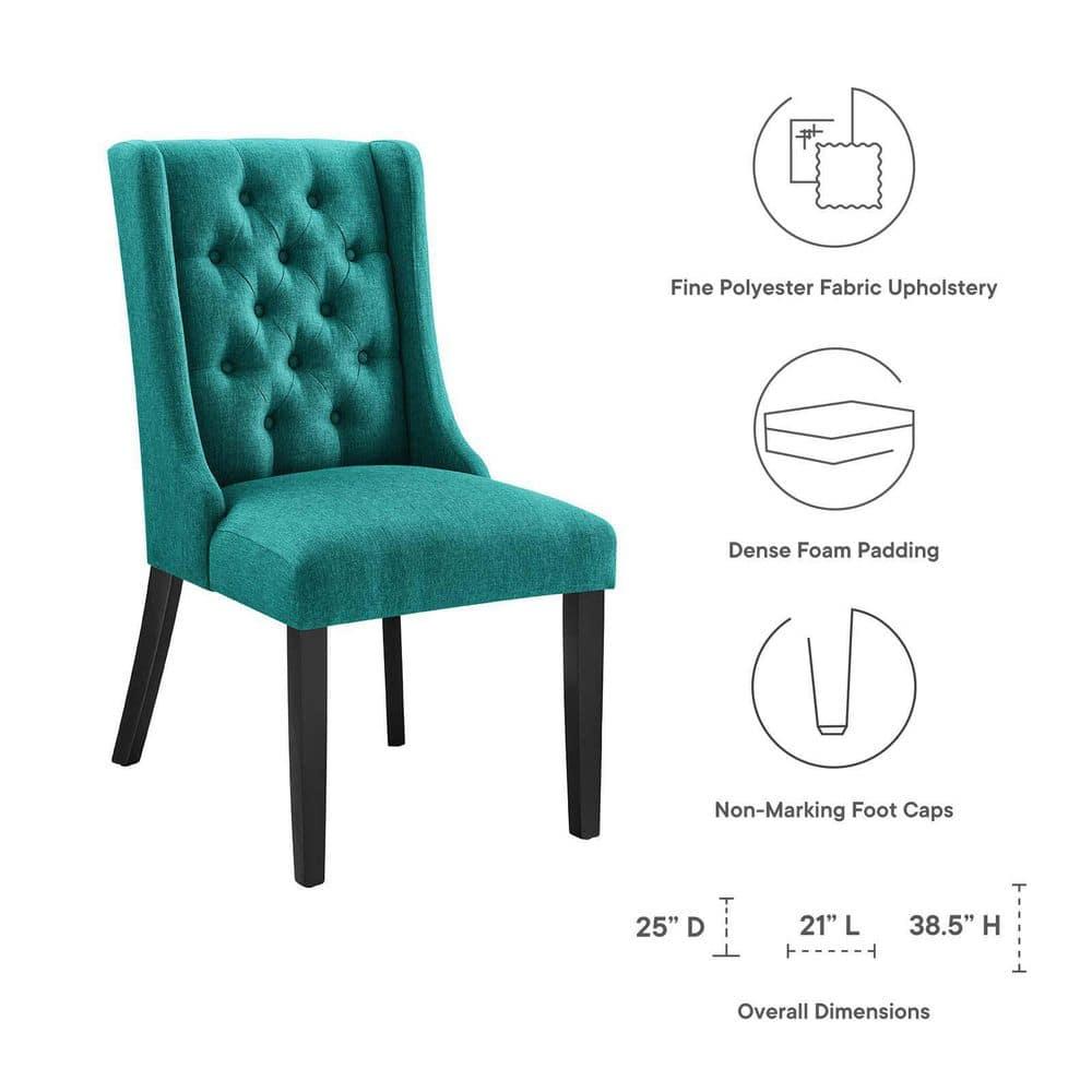 Modway Baronet Button Tufted Fabric Dining Chair