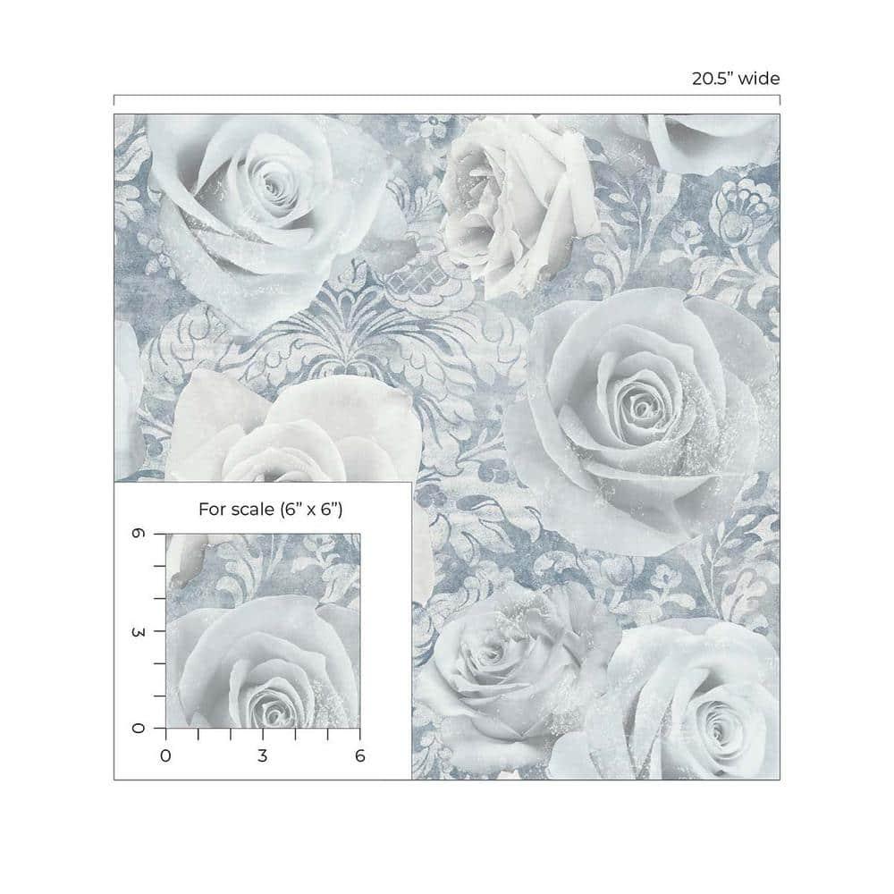 NextWall Arthouse Reverie Peel and Stick Wallpaper 20.5 in. W x 18 ft. L - Baby Blue