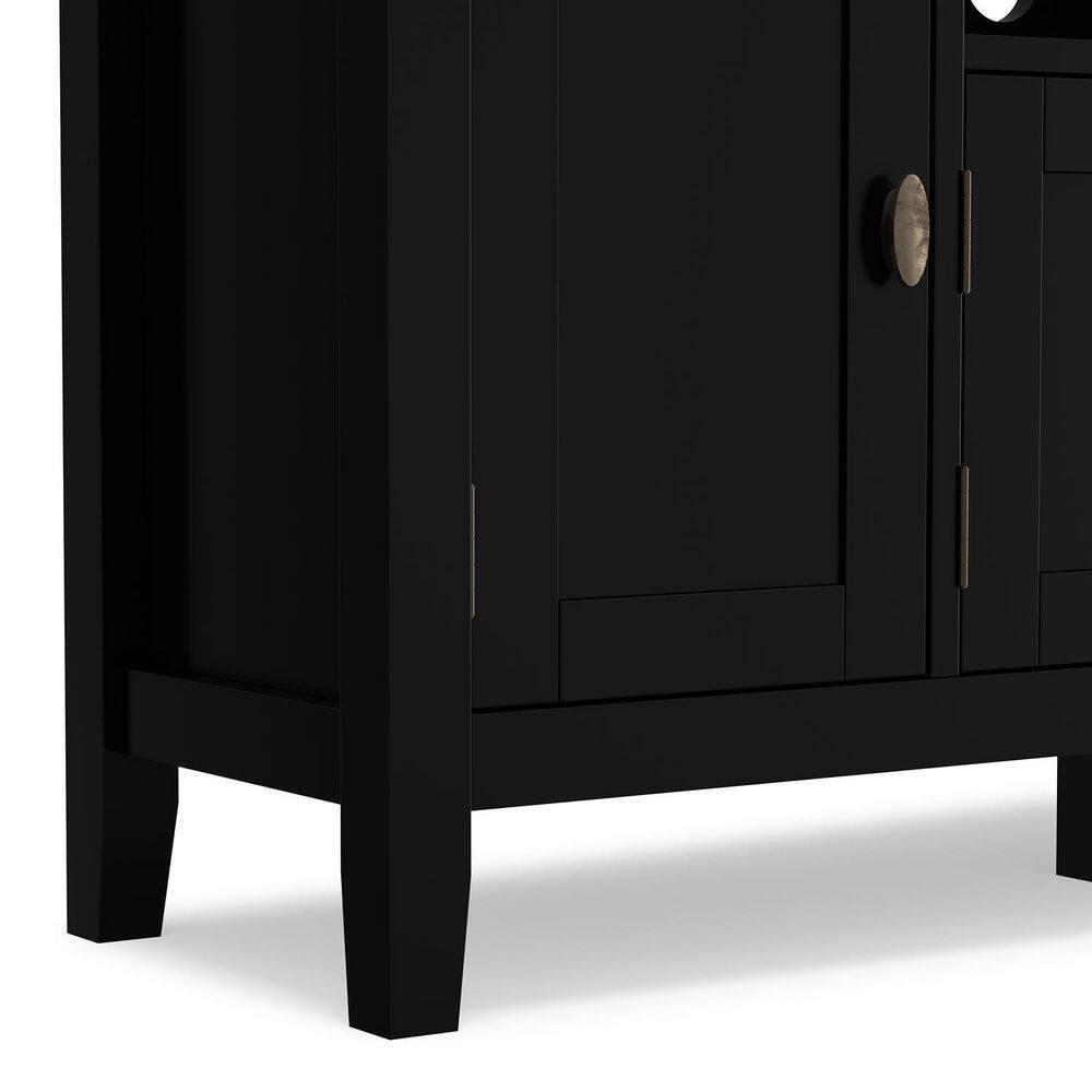 Simpli Home Redmond 72"W Solid Wood TV Stand for TVs up to 80" with Storage Cabinets