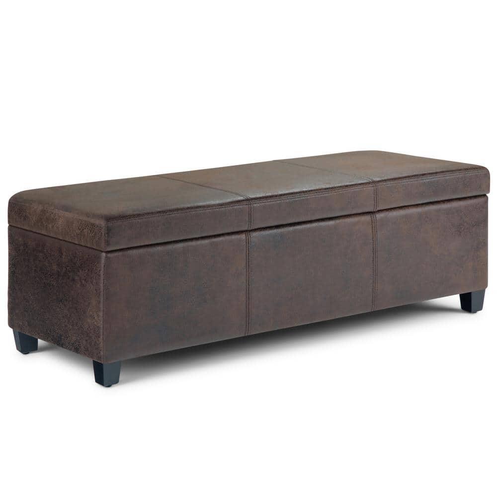 Simpli Home Avalon Storage Ottoman Bench,Assembled