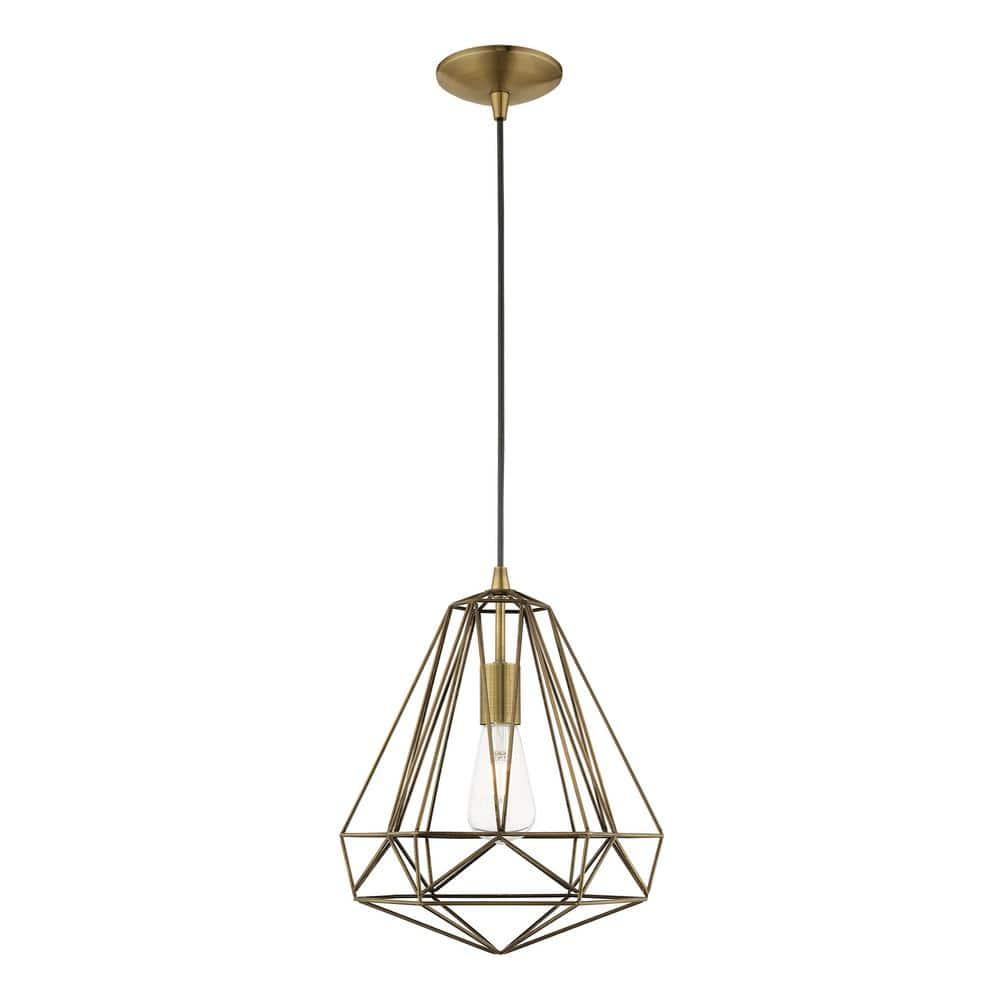 Livex Lighting Knox 1 - Light Pendant in  Antique Brass