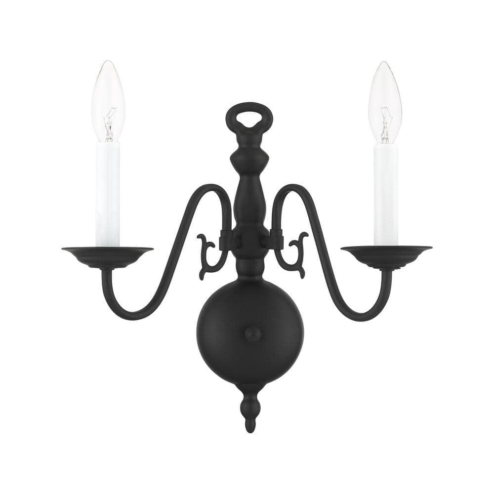 Livex Lighting Williamsburgh 2 - Light Wall Light in  Black