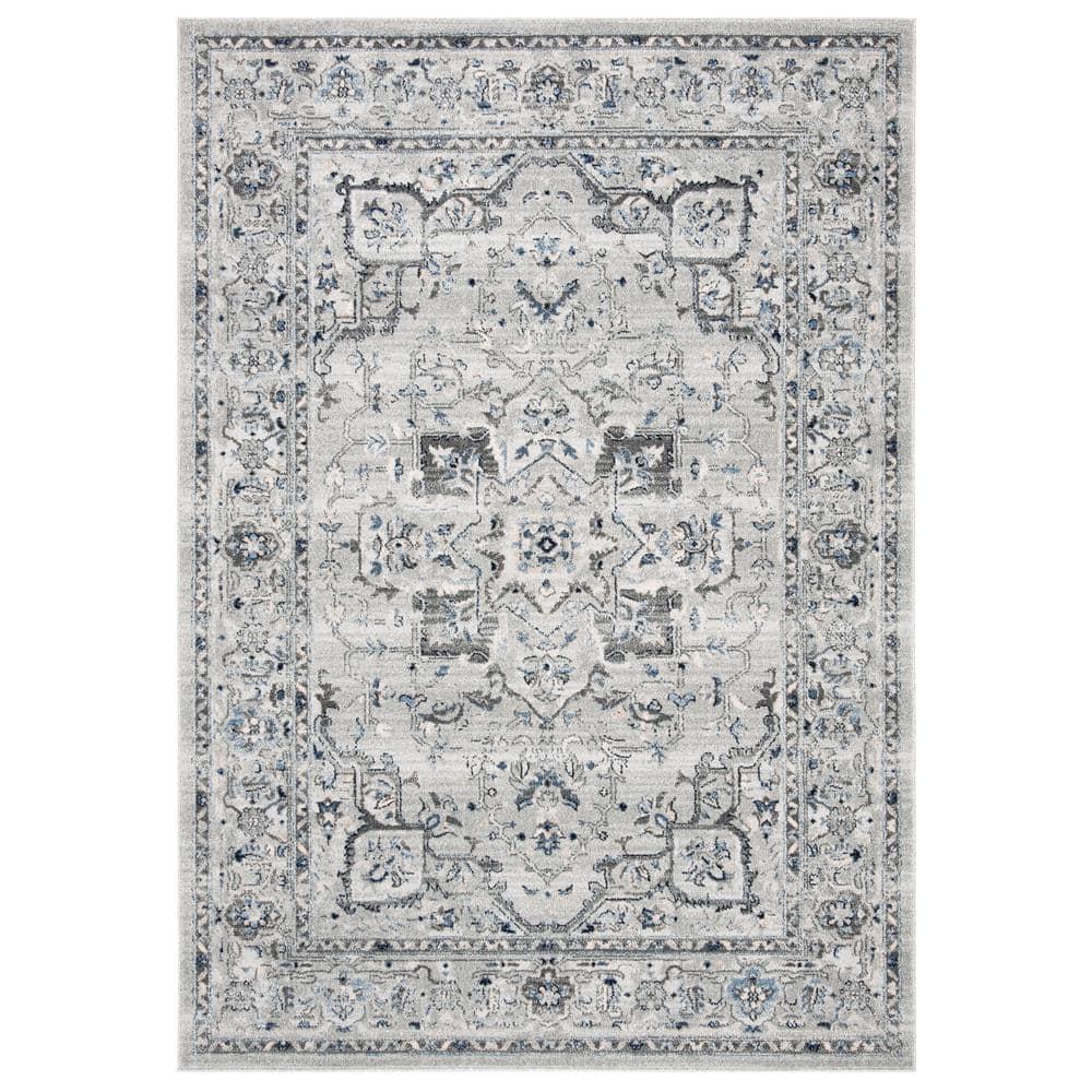 Charleston CHL411 Loomed Indoor Area Rug - Grey/Dark Grey - 5'3"x7'6" - Safavieh