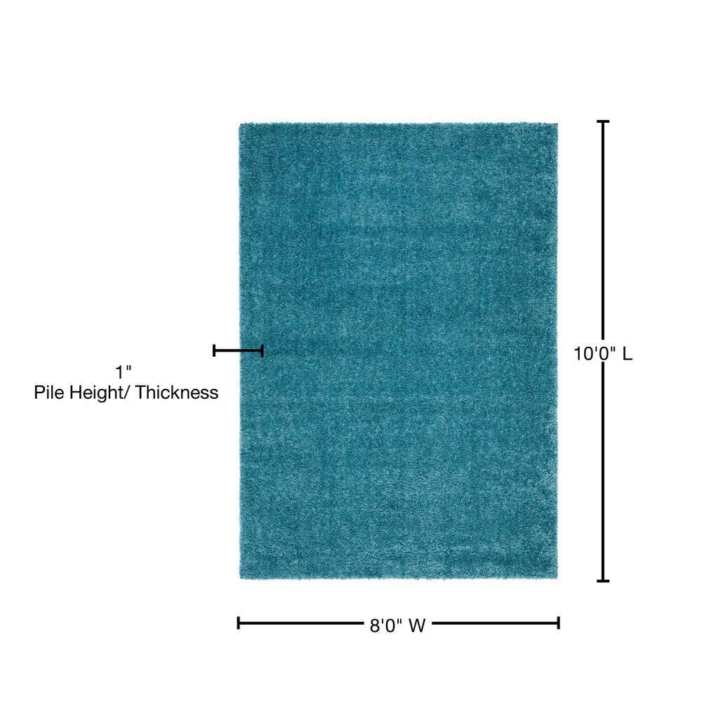 August Shag 900 AUG900 Power Loomed Indoor Area Rug - Turquoise - 8'x10' - Safavieh