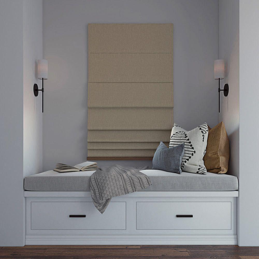 Sun Zero Pryer Textured 100% Blackout Cordless Roman Shade