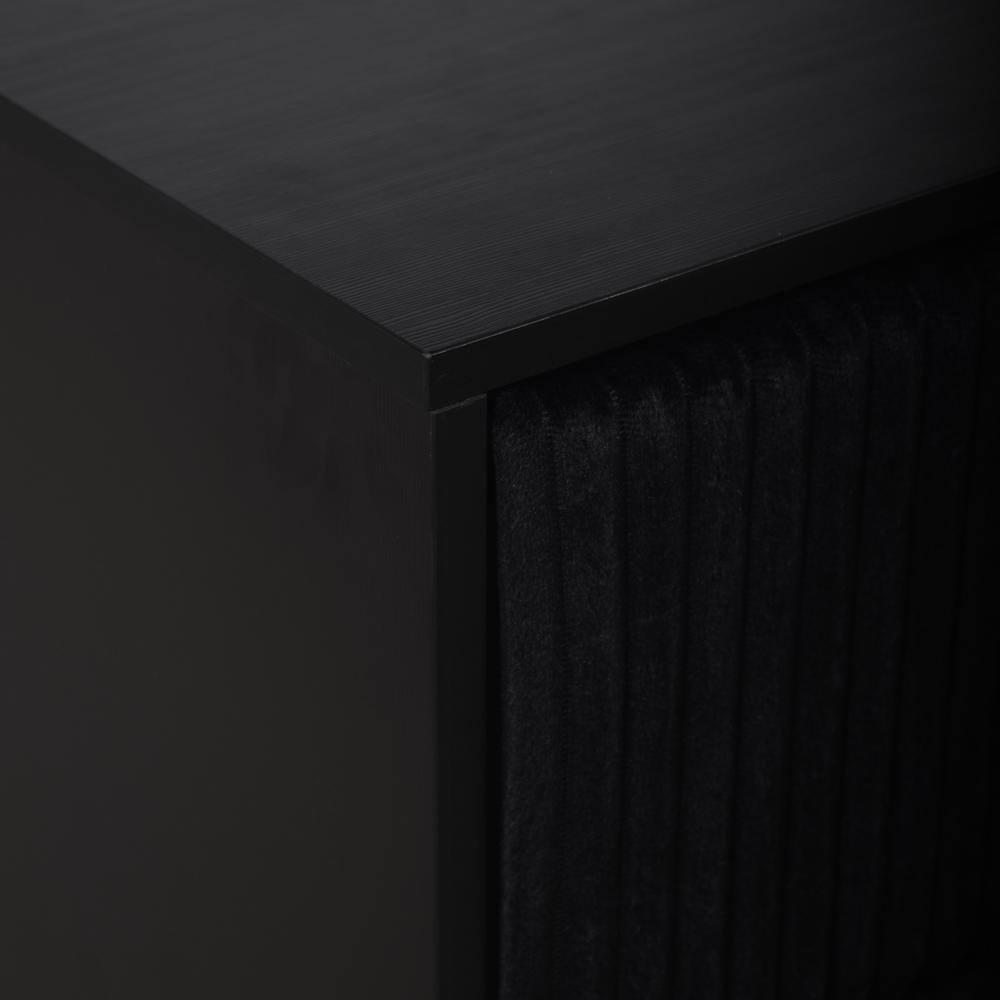 New Classic Furniture Kailani Wood Dresser with Mirror, 6 Drawers, Black