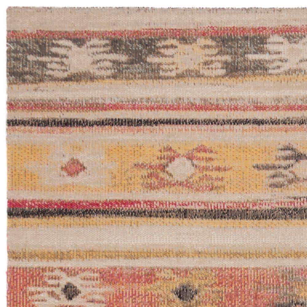 Montage MTG238 Power Loomed Indoor/Outdoor Accent Rug - Taupe/Multi - 3'x5' - Safavieh