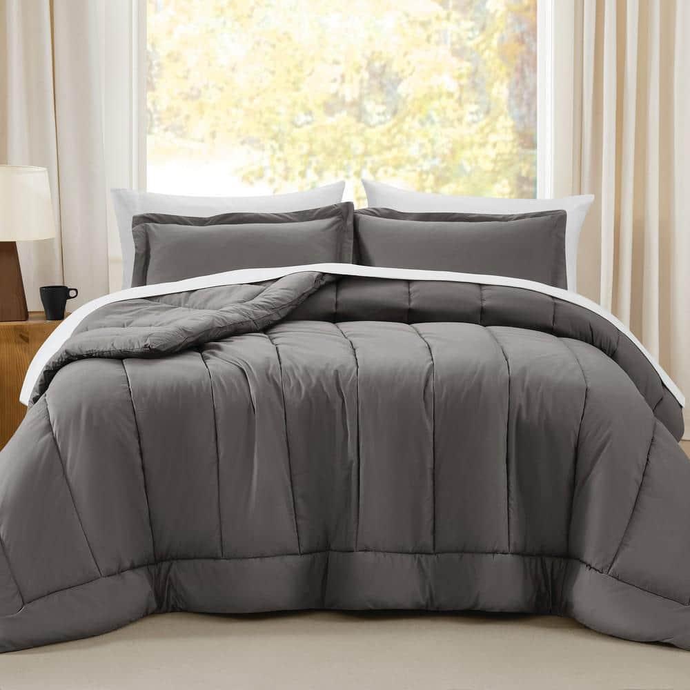 Brooklyn Loom Brooklyn Loom Oversized Cotton Percale King 3 Piece Comforter Set