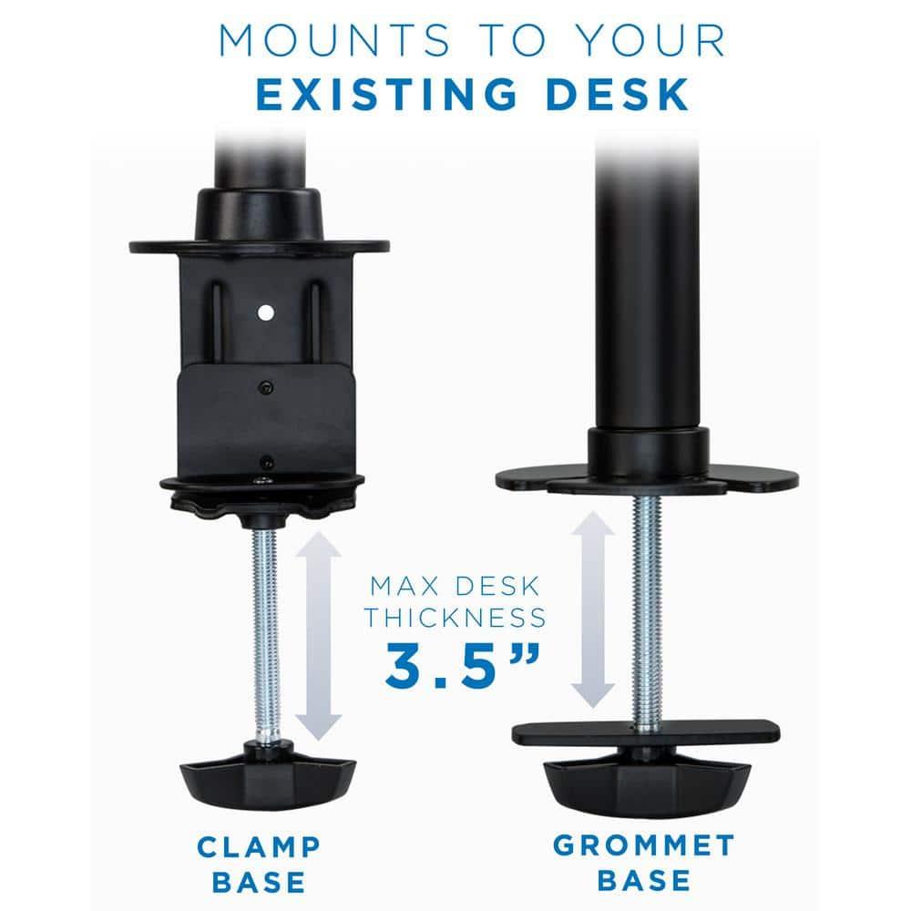 Mount-it Mount-It Monitor Mount & TV Desk Mount | Heavy-Duty Height & Tilt Adjustable Monitor Stand | Black