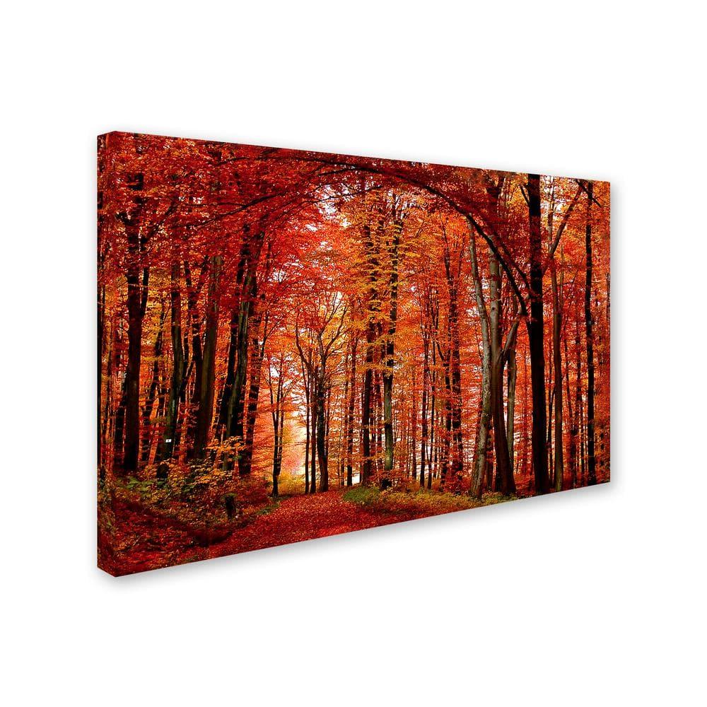 Trademark Art "The Red Way" Canvas Art by Philippe Sainte-Laudy
