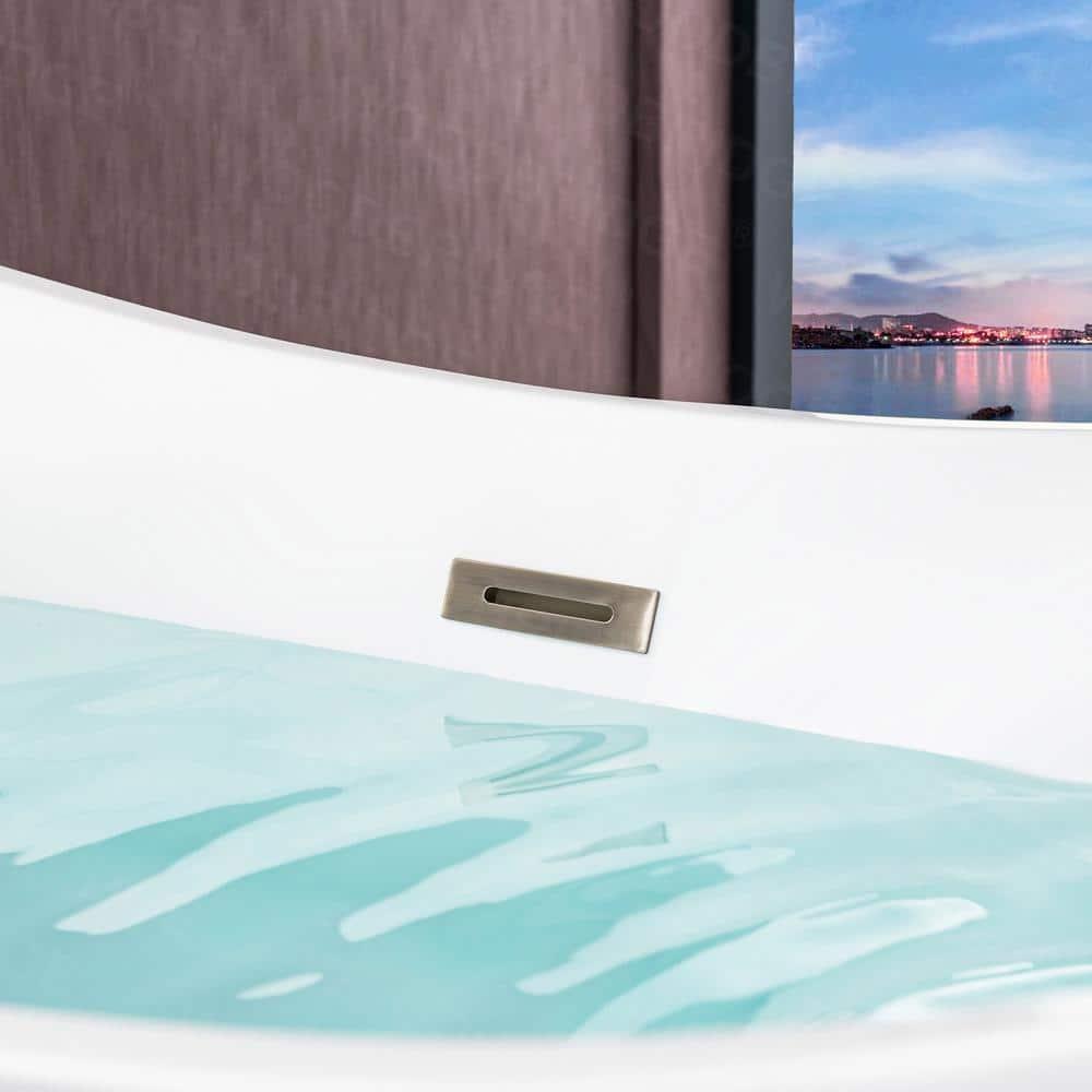 67'' x 31.5'' Freestanding Soaking Acrylic Bathtub