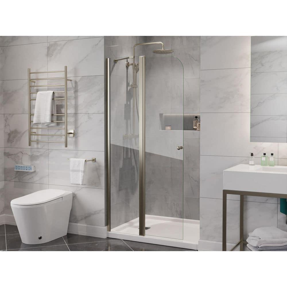 ANZZI Anzzi 33.3” W x 72” H Frameless Shower Door SD-AZ14-01BN