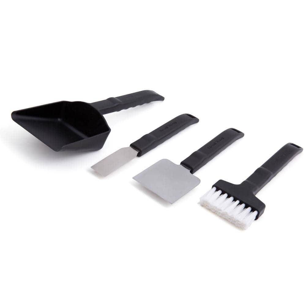 Broil King Black Resin Handle Grill Cleaning Kit with Stainless Steel Scrapers
