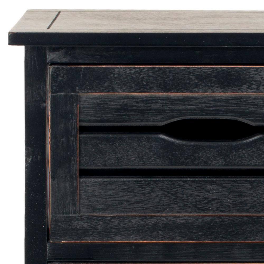 Samara 3 Drawer Cabinet - AMH5713 - Distressed Black - Safavieh Couture