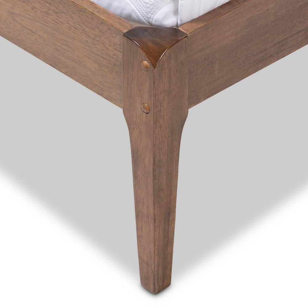 Baxton Studio Clifford Mid-Century Platform Bed, Multiple Sizes, Multiple Colors