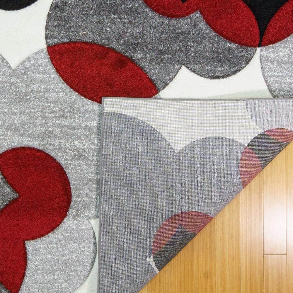 Disney by Gertmenian Licensed Disney Bravo Mickey Mouse Spheres Black/Red/White Indoor Area Rug