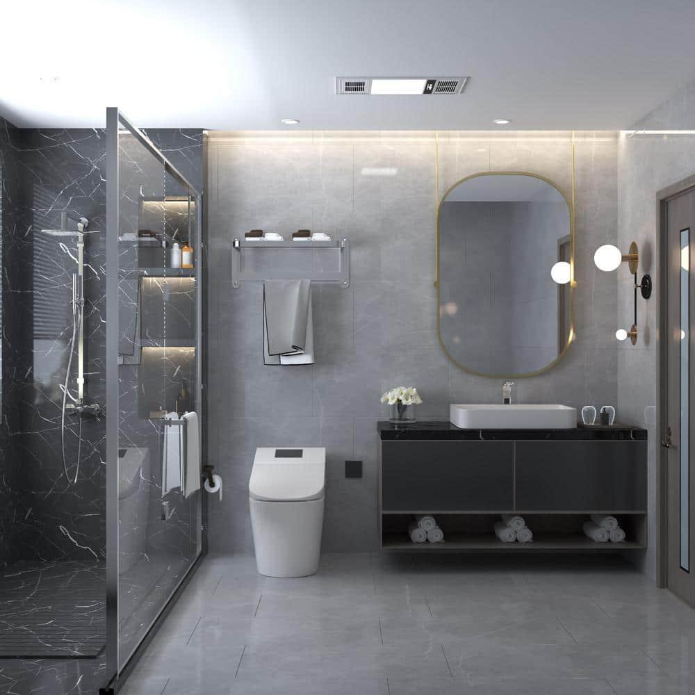 BWE Automatic Sensor Touchless Bathroom Sink Faucet With Deck Plate In Polished Chrome