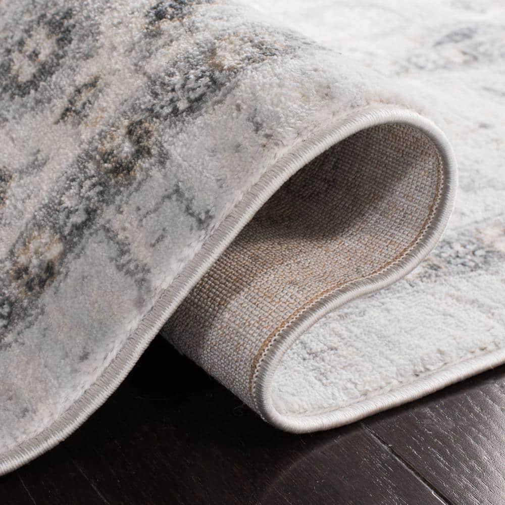 Isabella ISA936 Power Loomed Area Rug - Light Grey/Grey - 8'x10' - Safavieh