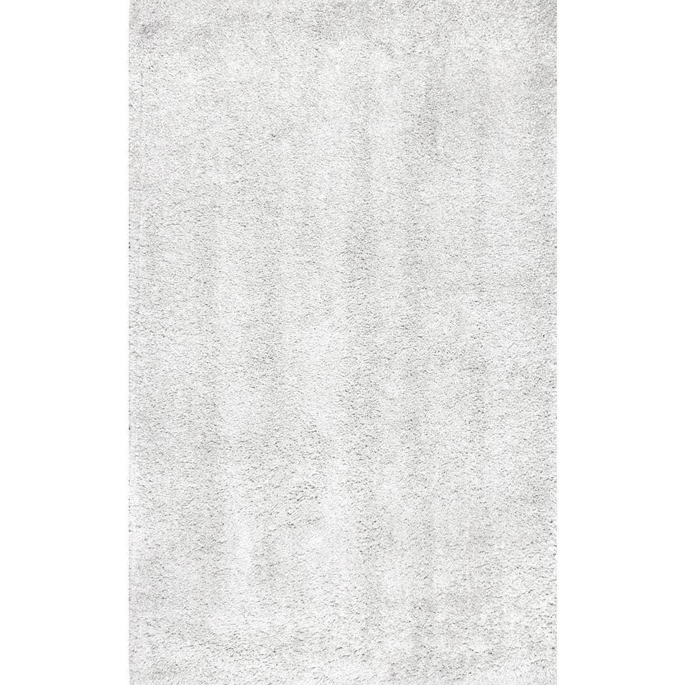 Nuloom Kara Solid 4x6 Shag Indoor Area Rug for Living Room Bedroom Dining Room Nursery, Ivory
