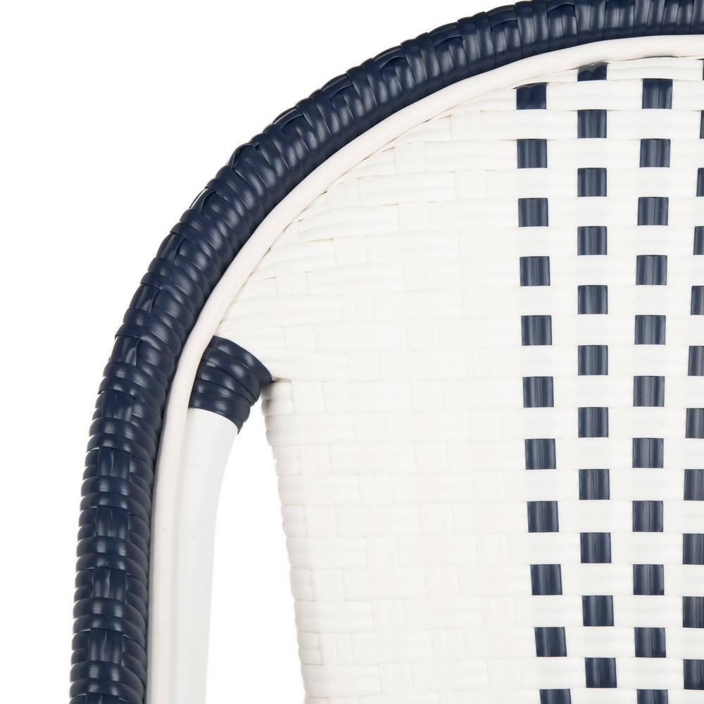 Zoya Chair (Set Of 2) - Indoor/Outdoor - PAT4037 - Blue/White - Safavieh