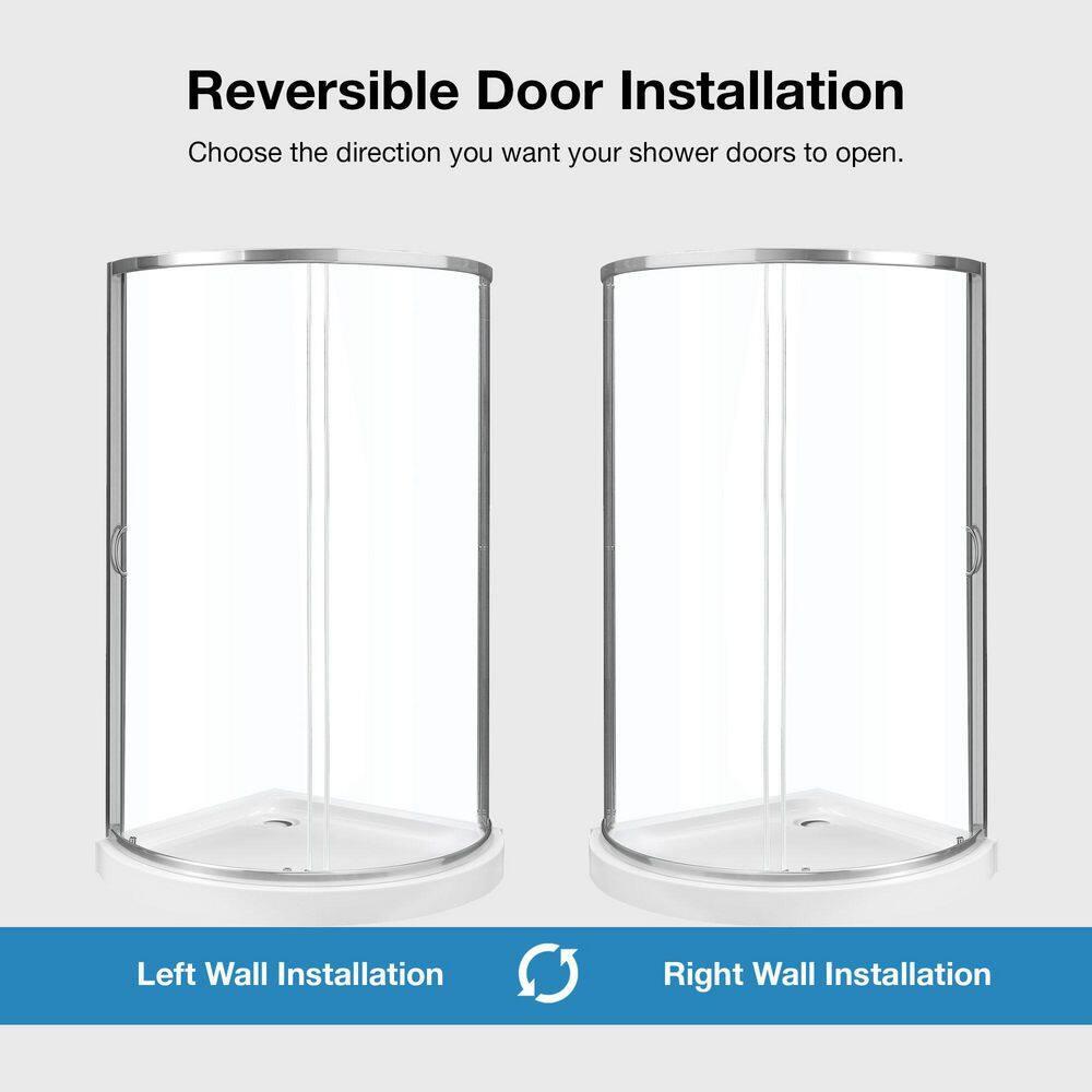 OVE Decors Breeze 44 in. Round Shower Kit w/ Clear, Base