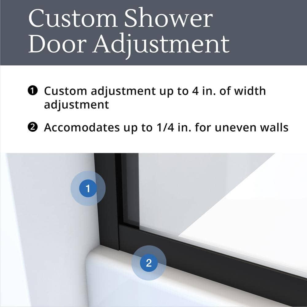 DreamLine Alliance Pro HV 56-60 in. W x 70 1/2 in. H Semi-Frameless Sliding Shower Door