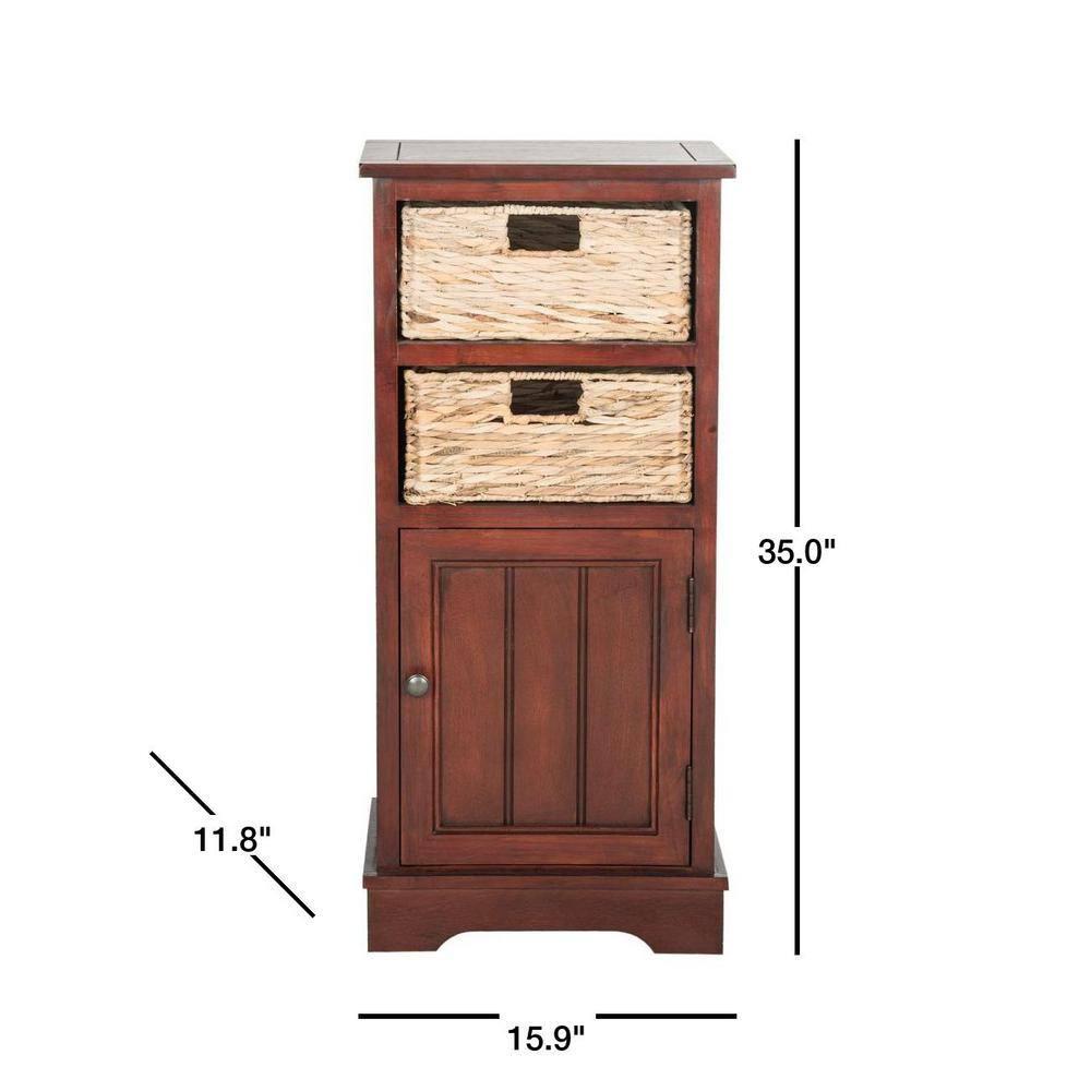 Connery Cabinet - AMH5742 - Cherry - Safavieh Couture