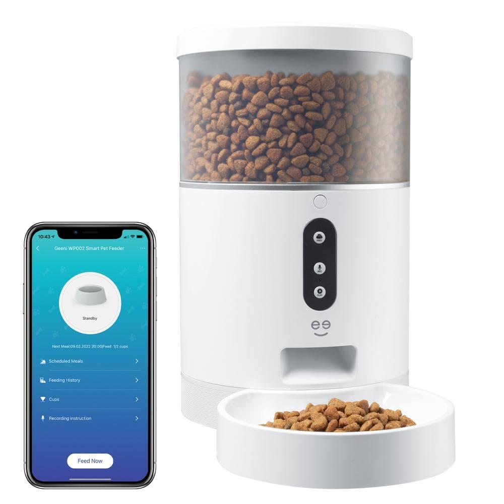 HOM Smart Pet Feeder - Automatic Cat Feeder and Dog Feeder with Portion Control and Programmable Feeding Time (4L)