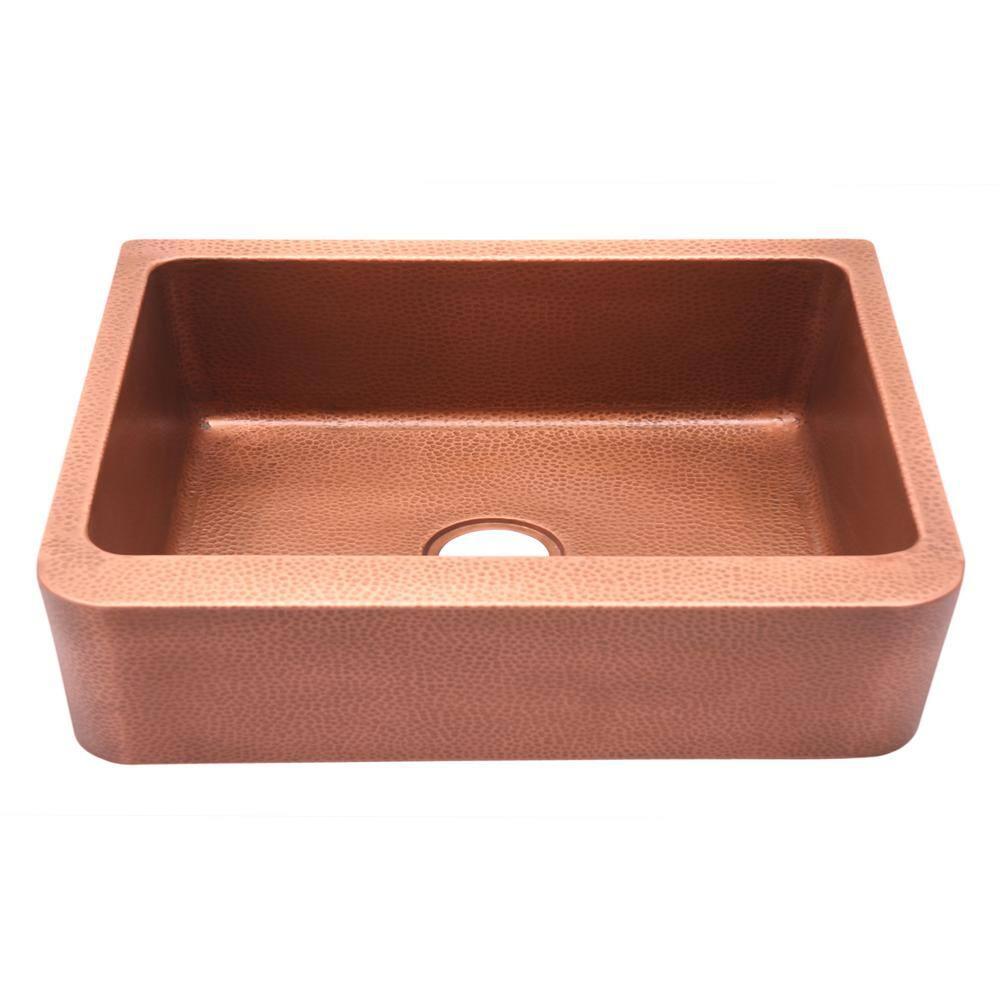 Barclay FSCSB3114-AC Avena 30'' L Farmhouse / Apron Single Bowl Copper Kitchen Sink